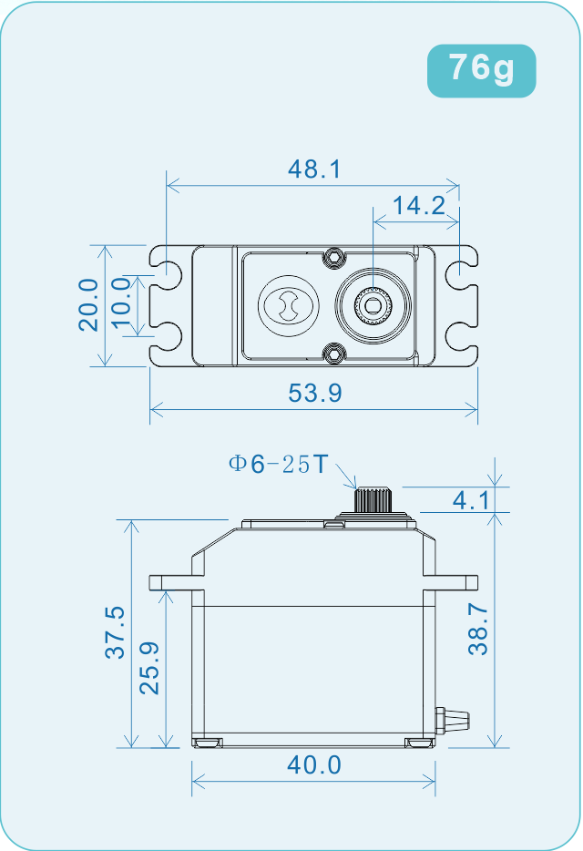 THETA THL798 HV Full Size Brushless Servo