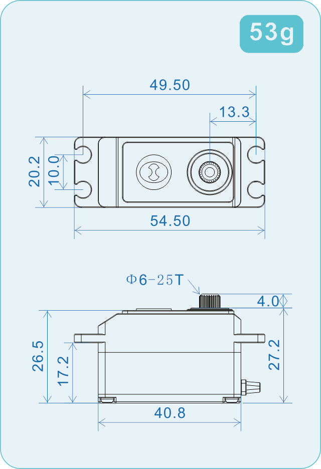 THETA Razor-DT1 NFC HV Low Profile Brushless Tail Servo