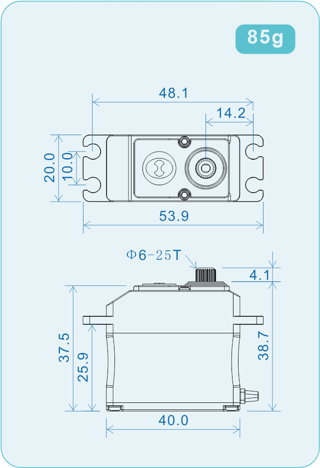 THETA Razor-X1 NFC HV Standard Brushless Servo